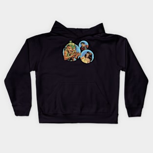 Vintage Comic Book Science Fiction Art Kids Hoodie